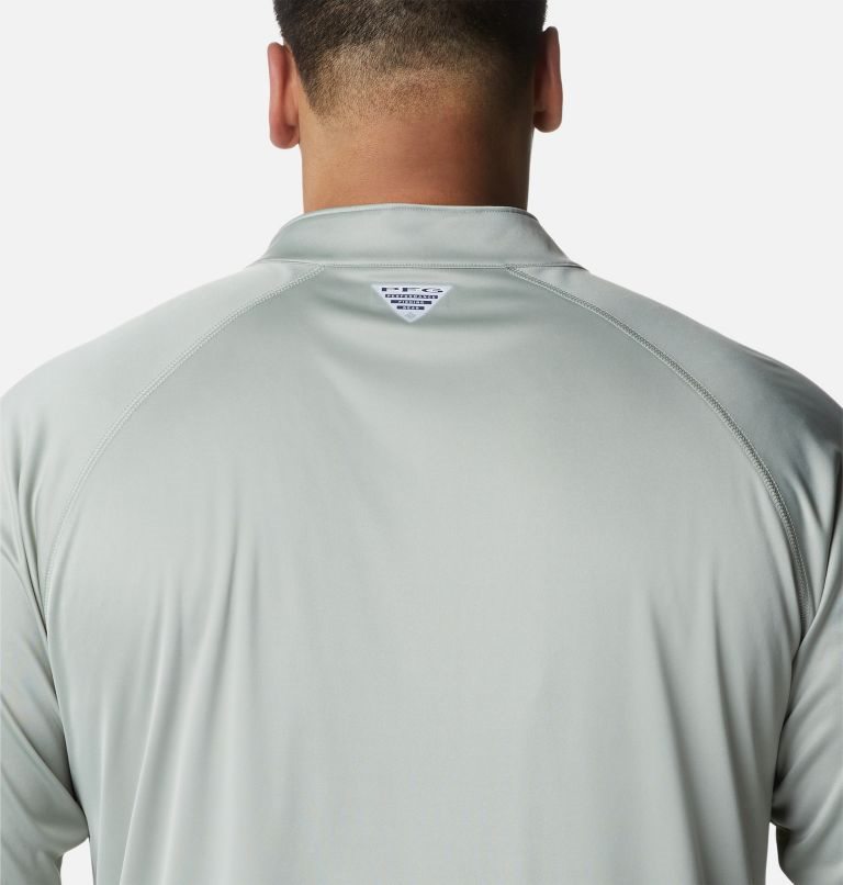 Men's Columbia PFG Terminal Tackle 1/4 Zip Sweatshirts Grey | Plus Size CA-IL504